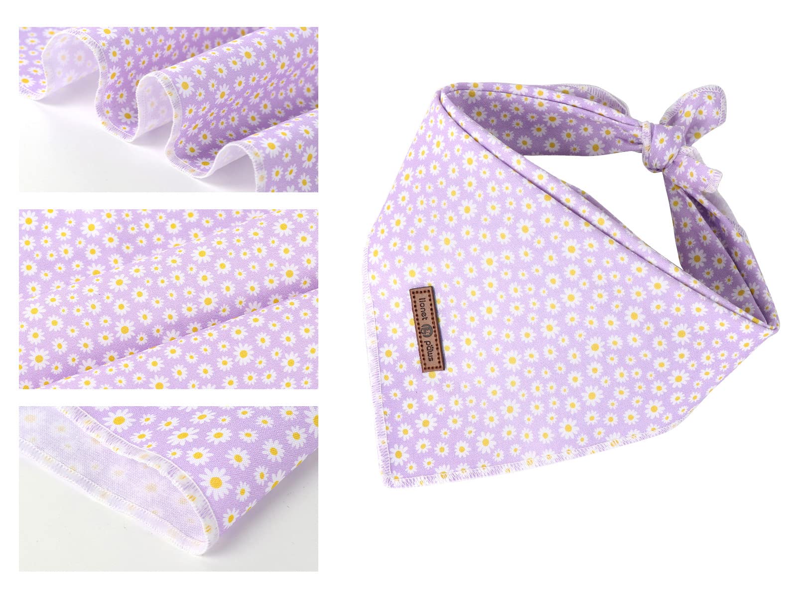 Lionet Paws Spring Daisy Dog Bandana Washable Cotton. Chosen for real quality, fits naturally into