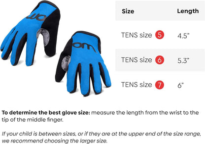 woom TENS Bike Gloves, Child’s & Youth Bicycle Full Finger Protection with Grip for Road Cycling & Mountain Biking (Boys & Girls)