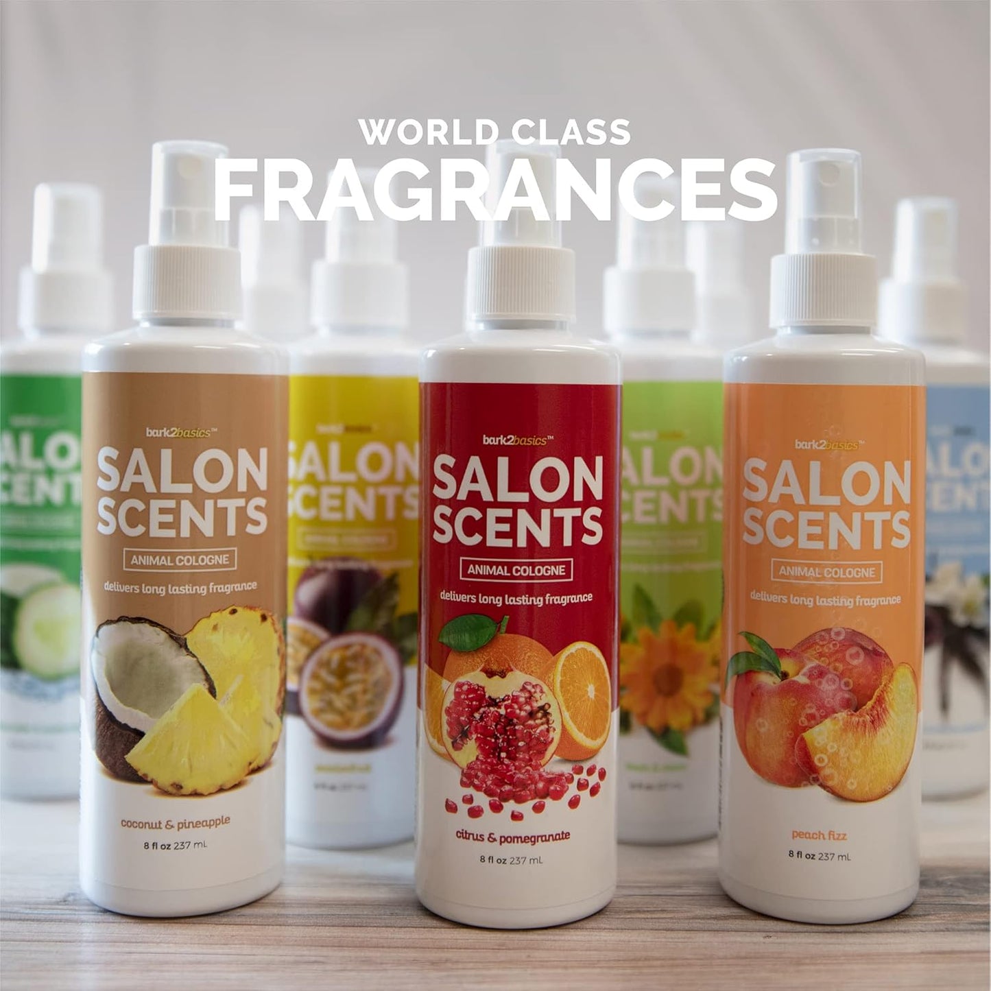 Bark2Basics Salon Scents Pet Grooming Cologne - 8 oz, Natural Professional Groomer Perfume for Dogs and Cats, Long Lasting, Deodorizing, Conditioning (Passion Fruit)