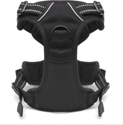 TRUE LOVE Truelove Adjustable No-Pull Dog Harness Reflective Pup Vest Harnesses Comfortable Control Brilliant Colors TLH5651(Black,XS)