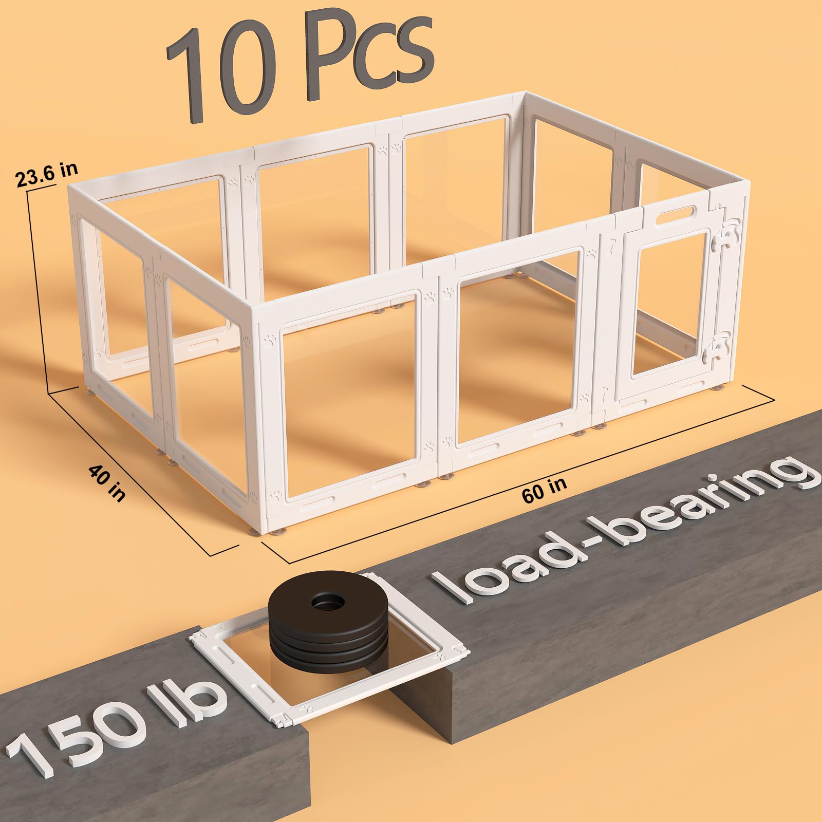 Clear Acrylic Dog Playpen with Door. Chosen for real quality, fits naturally into modern pet homes.