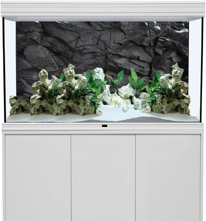 AWERT 48x18 inches Stone Aquarium Background Rock Fish Tank Background Rocky Terrarium Background Polyester Background