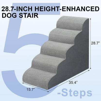 Dog Stairs for Bed 28.7”H. Chosen for real quality, fits naturally into modern pet homes.