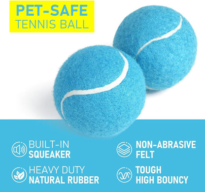 Prime Pets Squeaky Balls for Dogs, 2.5 Inch Dog Squeaky Toys, Interactive Dog Toy Tennis Balls for Indoor Outdoor, Squeak Toys for Medium, Large Dogs