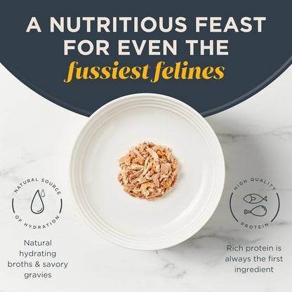 Reveal Natural Wet Cat Food, 18 Count, Grain Free, Limited Ingredient Cat Food Cups, Tuna with Shrimp in Broth, 2.12 oz Easy Peel Cups