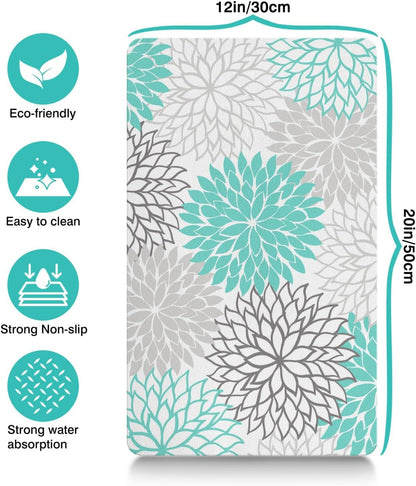 Pet Feeding Mat for Floors Waterproof Dog Mat for Food and Water Absorbent Quick Dry Non Slip mat for Cat Bowls