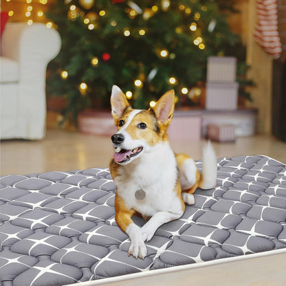 Bubble bear Dog Crate Mat - Ultra Soft, Washable & Anti-Slip Kennel Pad for Small/Medium/Large Dogs, Dark-Hued to Hide Stains (42"x28")