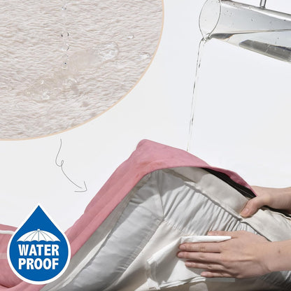 Comfort Expression Waterproof Orthopedic Foam Dog Beds Extra Large Dogs, XL Dog Bed with Bolster, Washable Pet Sofa Couch with Removable Cover & Non-Slip Bottom(X-Large,Pink)