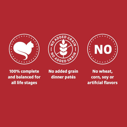 Amazon Brand - Wonder Bound Wet Cat Food, Paté, No Added Grain, 3 oz cans, Pack of 24 (Beef)