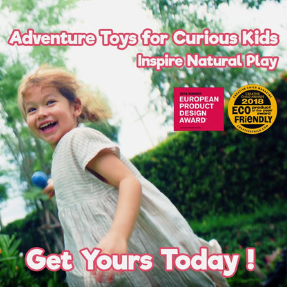 Taksa Toys Locomo Family 1 Open-Ended Waldorf Educational Outdoor Play Figures, Wooden Animal Montessori Toys for Kids 3 4 5 6 7+ for Childs Learning & Creativity Year Old, Gifts (Set of 5)