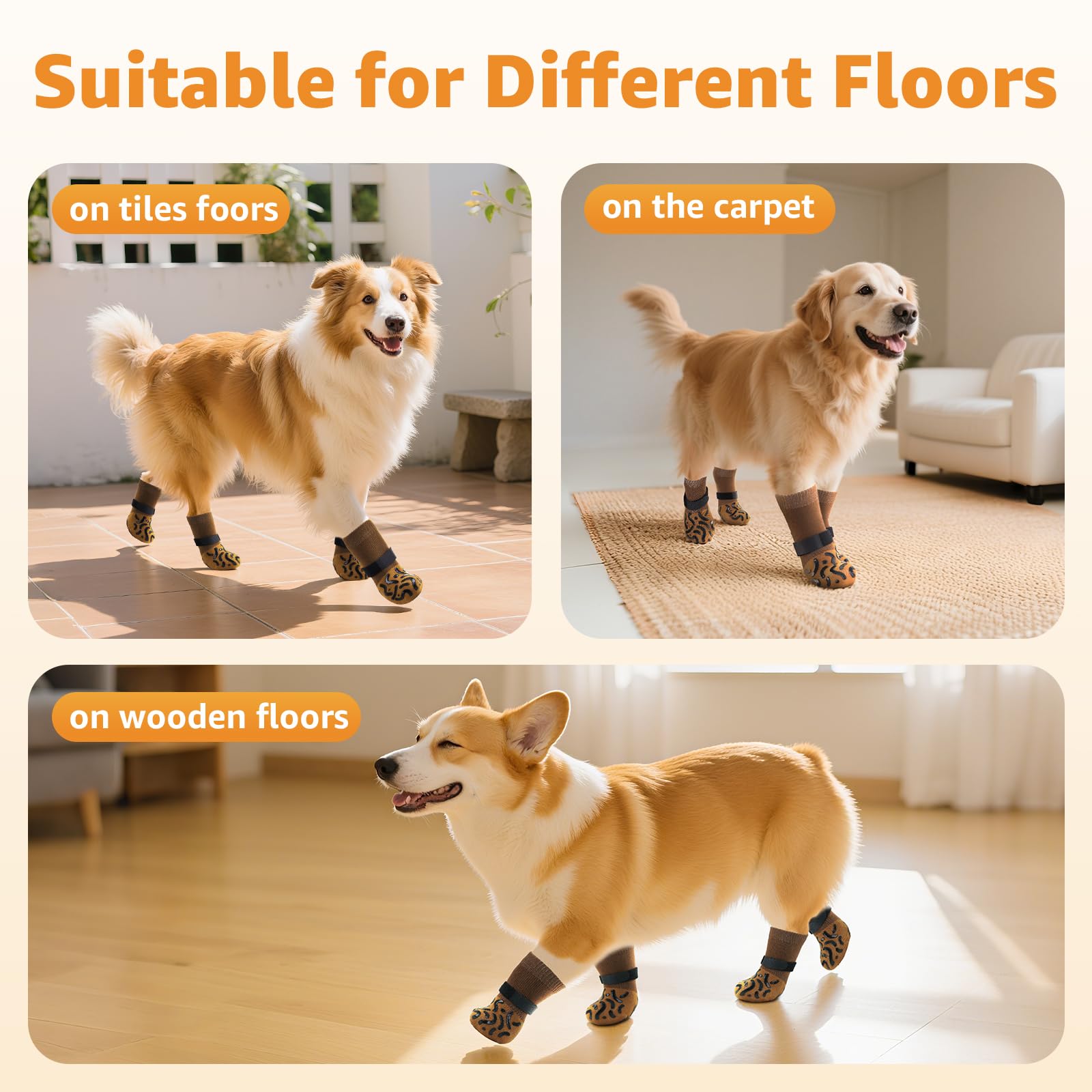 Roilpet Non Slip Dog Socks for Hardwood Floor Senior. Chosen for real quality, fits naturally into