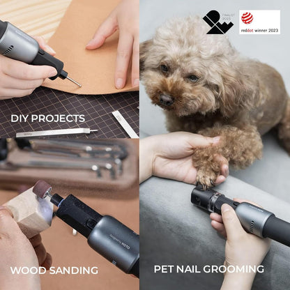 HOTO 4V Cordless Rotary Tool Kit, Upgraded Motor, 25000 RPM, 5 Variable Speed, 2000mAh, 35 Accessories, Engraving Pen for 3D Printer Sanding, Polishing, Drilling, Carving, Cutting, DIY Crafts