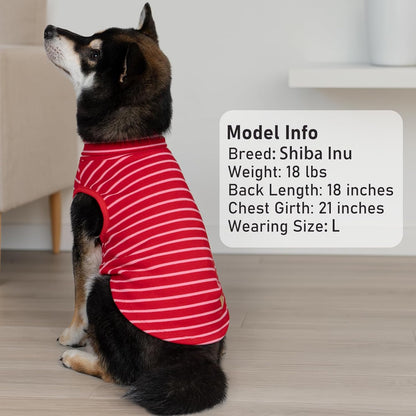 KYEESE 2Pack Dog Sweater Warm Lightweight Dogs Clothes Stretchy Dog Outfit for Small Dogs Boy Girl Soft Pets Fleece Sweater Turtleneck Pet Coat Comfy Sleeveless Doggie Sweatshi Red,XL