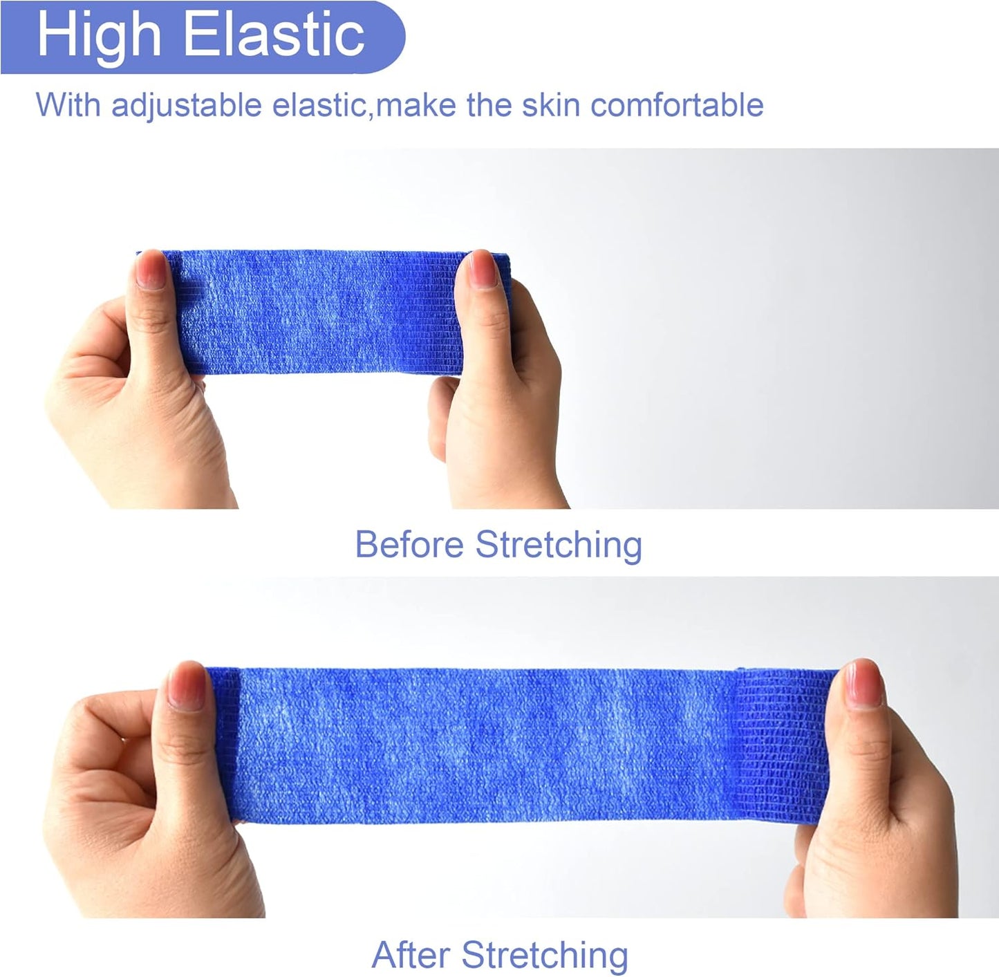 9 Pack 2" x 5 Yards Self Adhesive Bandage Wrap Self Stick Wrap for Ankle, Wrist, Finger, Sports, Breathable Cohesive Vet Tape for Pets (D Dark Blue)