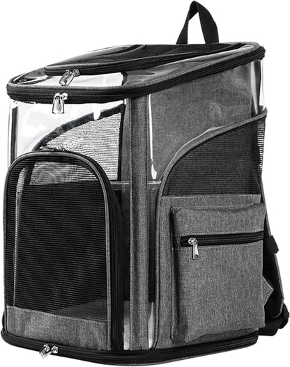 Cat Carrier Backpack for Small Medium Cats Dogs Backpack Puppies up to 26 Lbs, Excellent Visibility and Airflow,Lightweight and Portable Travel Pet Carrier Bag Foldable Design