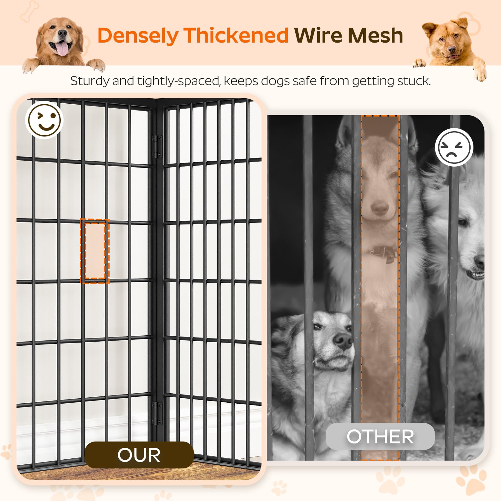 YATINEY Foldable Dog Crate Furniture. Chosen for real quality, fits naturally into modern pet homes.