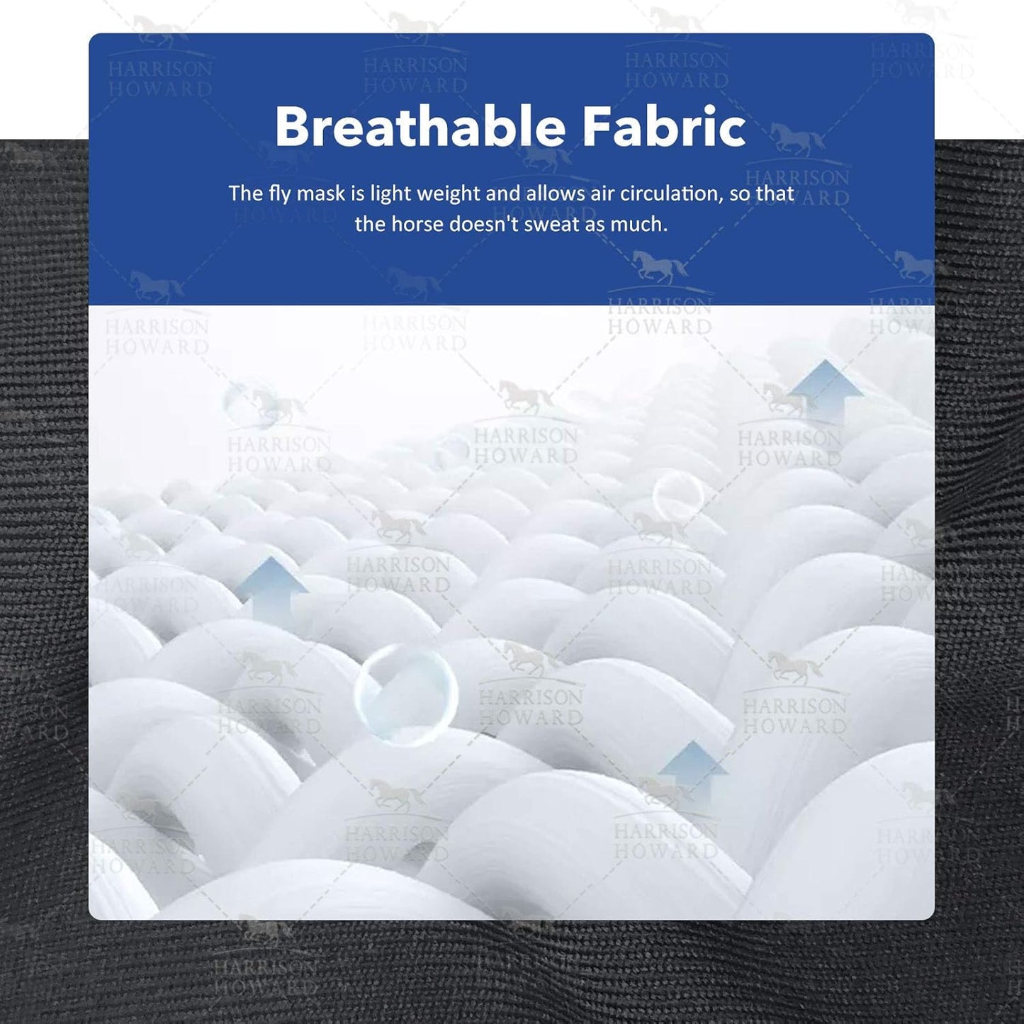 Harrison Howard Super Comfort Stretchy Fly Mask Large Eye Space with UV Protection Soft on Skin with Breathability Golden Shape M