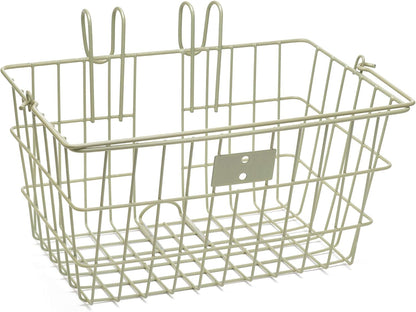 Retrospec Apollo-Lite Lift-Off Bike Basket - Detachable Steel Handlebar Basket with Carrying Handle for Commuting, Shopping & Beach Trips - 14.5in x 9.5in Weather-Resistant Biking Gear