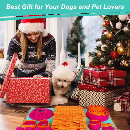 Vivifying Snuffle Mat for Dogs, Interactive Dog Enrichment Toys for Small Dogs and Cats Slow Eating and Keep Busy, Sniff Mat for Boredom and Mental Stimulation