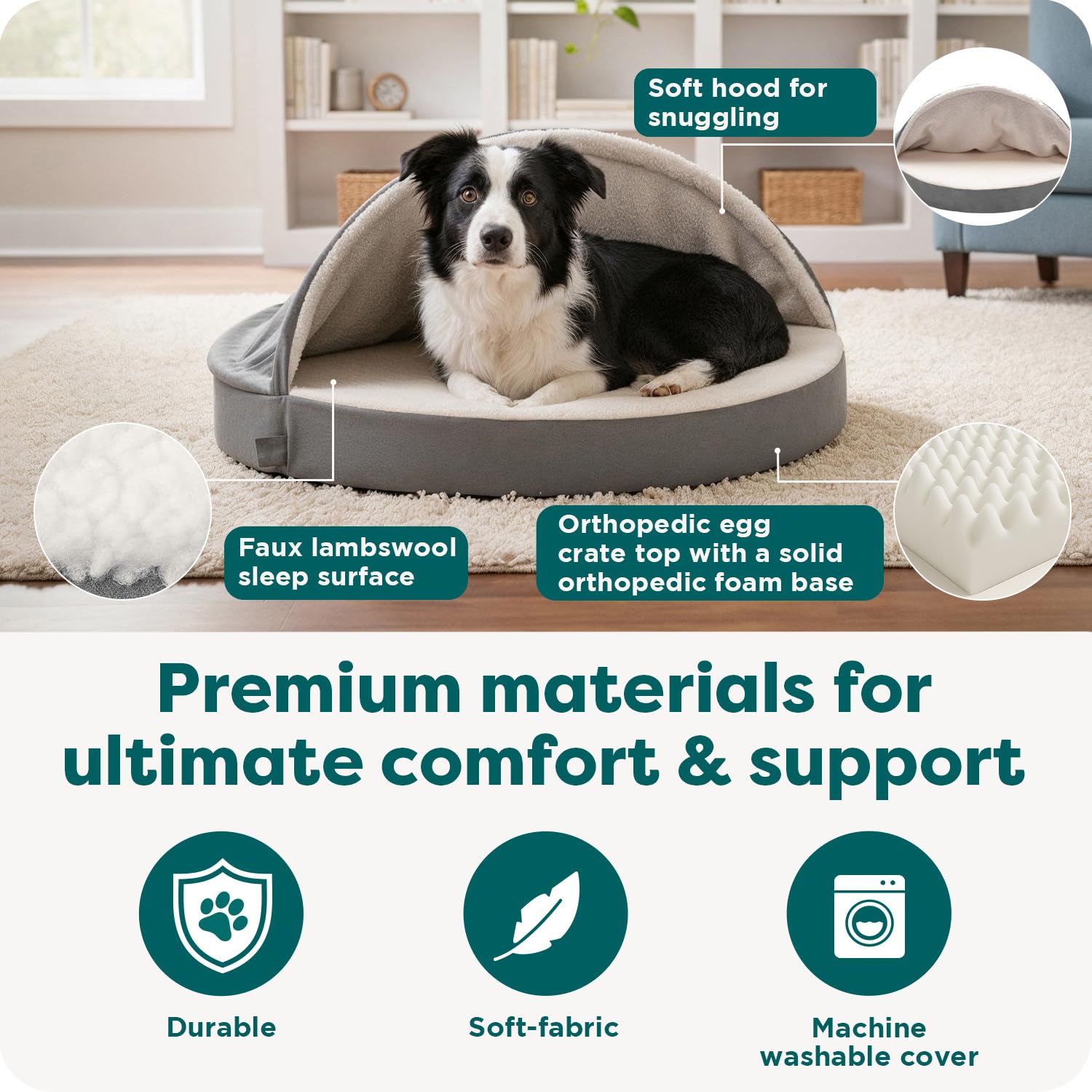 FurHaven Round Orthopedic Dog Bed for Medium Dogs. Chosen for real quality, fits naturally into