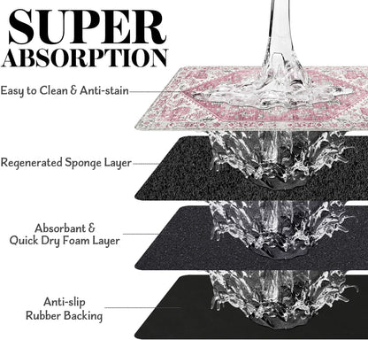 Dog Food Mats for Floors, Absorbent Dog Bowl Mat for Food and Water Dispenser Mat, Quick Dry Cat Food Mat Pet Supplies