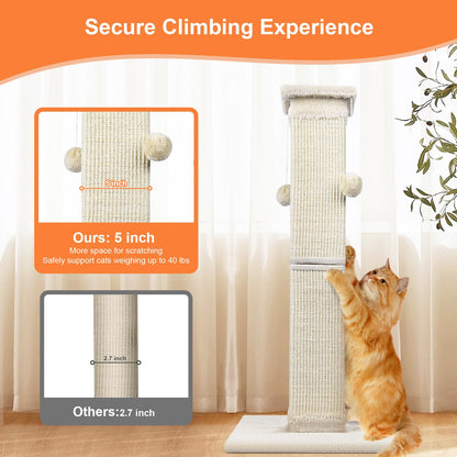 SOCATER Cat Scratching Post 33 Inch Nature Sisal Cat. Chosen for real quality, fits naturally into