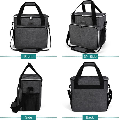 BAGLHER Dog Travel Bag, Pet Travel Bag (ALL Pet Travel Supplies), With 2 Pet Food Containers and 2 Collapsible Silicone Bowls; Essential Kits for Pet Travel Grey