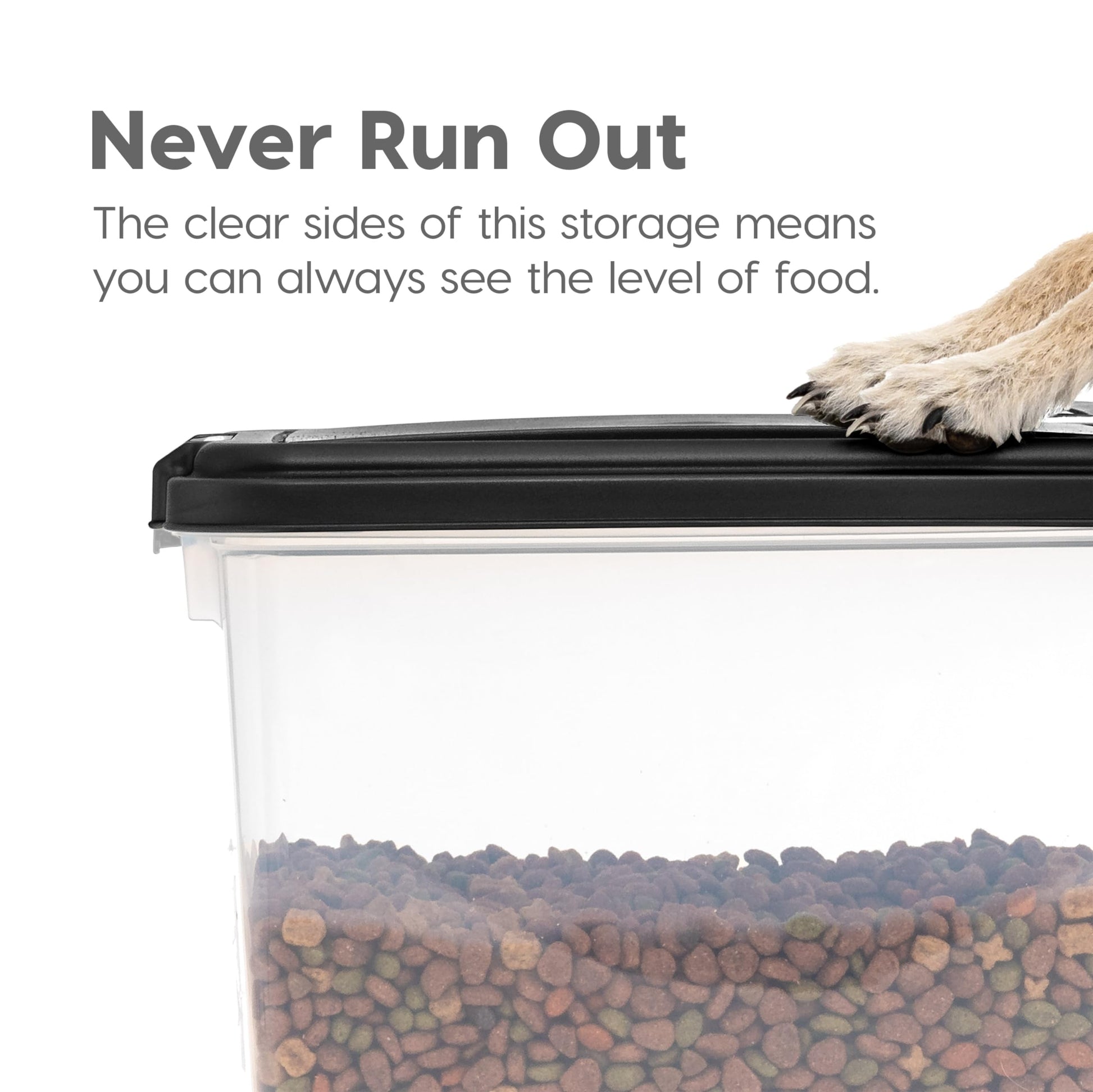 IRIS USA Dog Food Storage Container 30 lb + 11lb. Chosen for real quality, fits naturally into