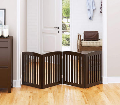 PAWLAND Wooden Freestanding Foldable Pet Gate for Dogs. Chosen for real quality, fits naturally