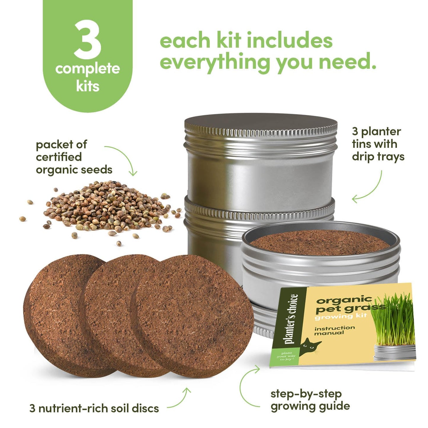 Cat Grass for Indoor Cats Kit. Chosen for real quality, fits naturally into modern pet homes.