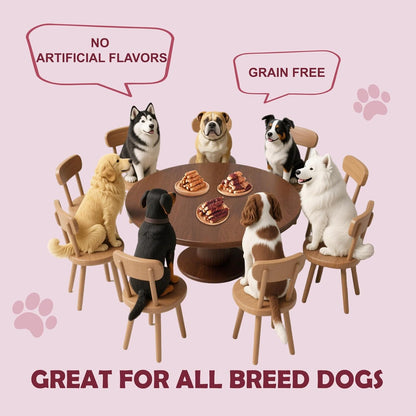 ASMPET Dog Treats, Chicken & Duck Wrapped Beef Cartilage, Rawhide Free & Grain Free Dog Snacks
