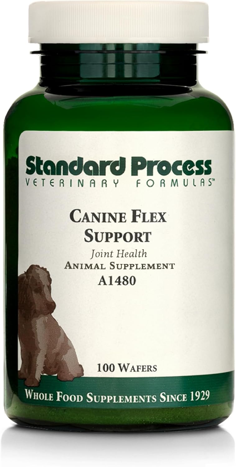 Standard Process Inc. Canine Flex Support - Joint & Immune Health Supplement for Dogs - Chewable Wafers for Healthy Joint Function Support - Nutritional Whole-Food Based Supplement - 100 wafers