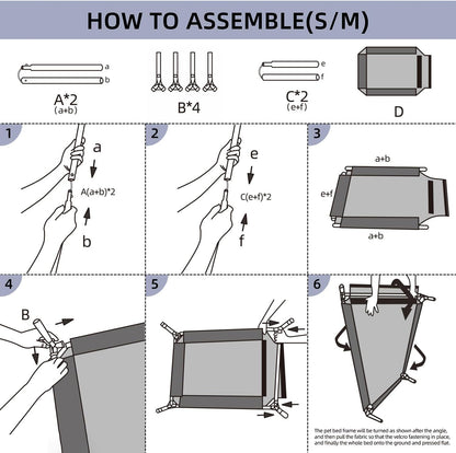 pettycare Elevated Outdoor Dog Bed - Dog Cots for Medium Pet, Heavy Duty Raised Cot Waterproof, Cooling Pets Bed with Washable Durable Teslin Mesh and Non Slip Feet, 32 Inches, Black