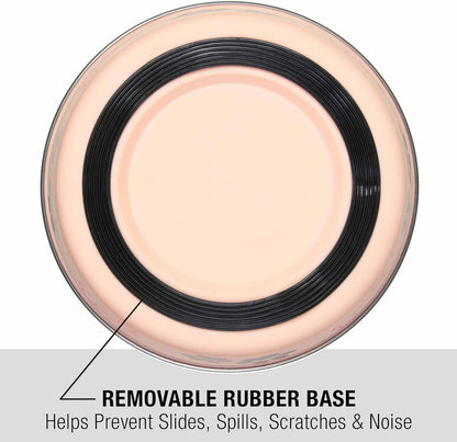 Loving Pets Bella Dog Bowls- Stainless Steel Dog & Cat Bowls - Spill Proof Dog Food Bowl, Cat Bowl, Puppy Essentials & Pet Supplies Great for Home & Travel (Medium 20-25 lbs, Paparazzi Pink)