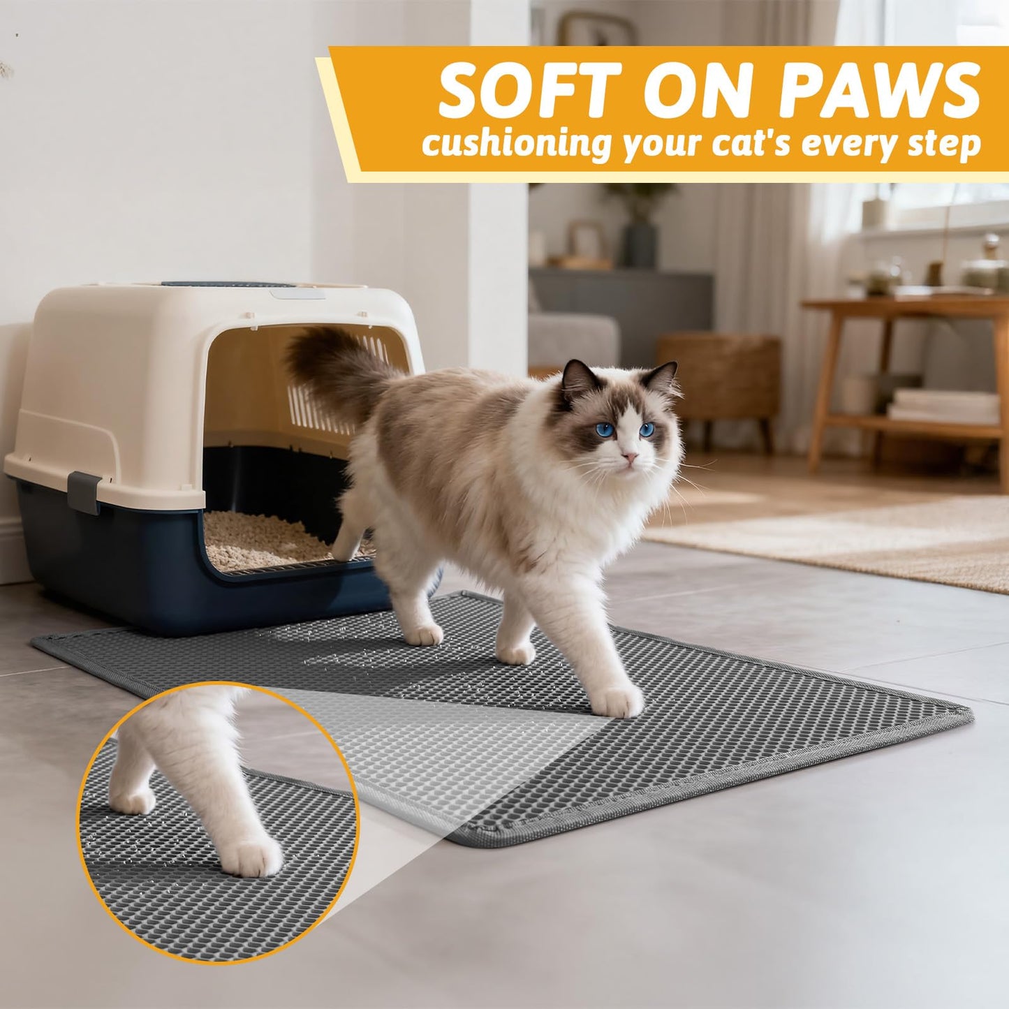Pieviev Litter Box Mat. Chosen for real quality, fits naturally into modern pet homes.