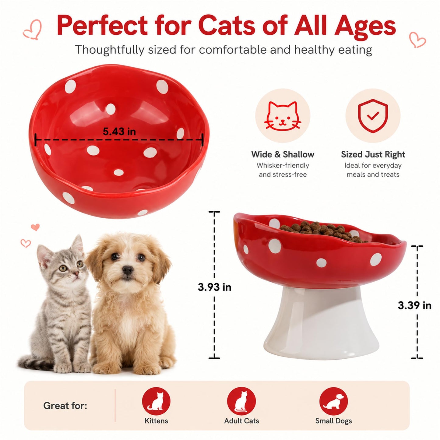 Red Mushroom Cat Bowl. Chosen for real quality, fits naturally into modern pet homes.