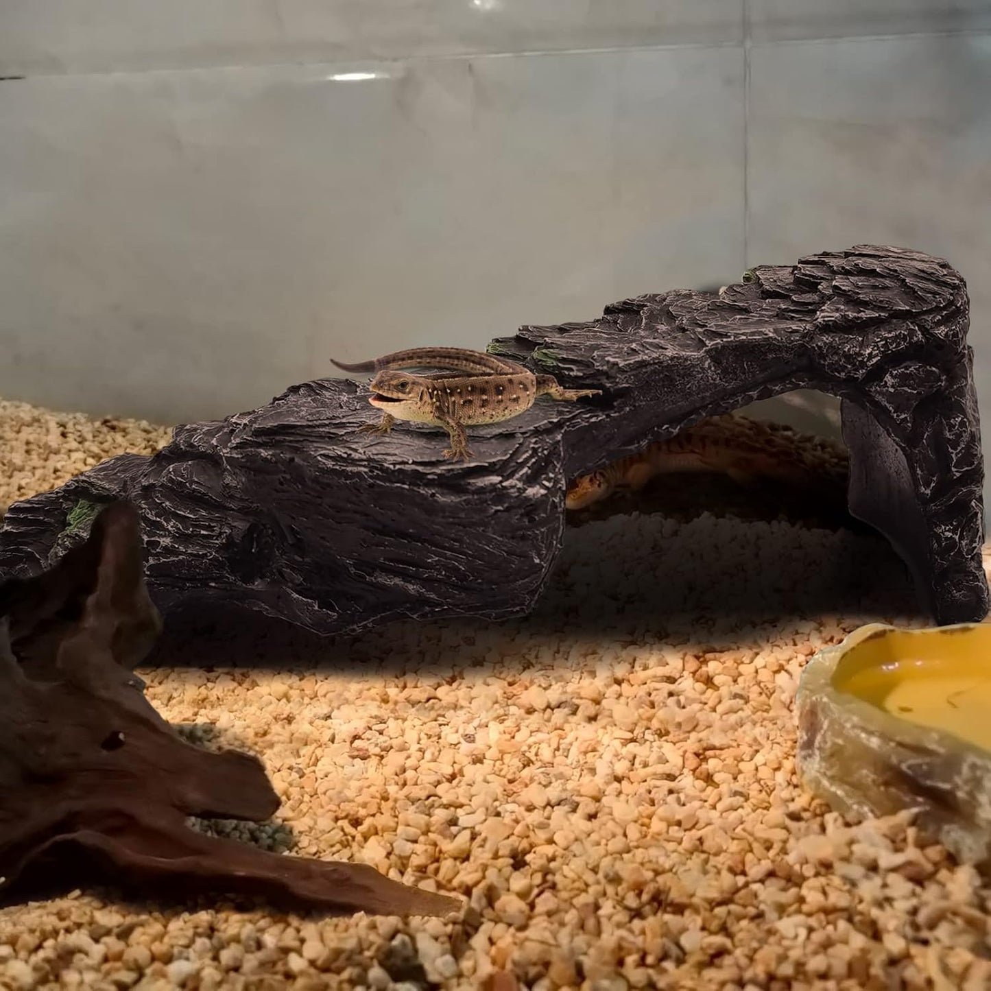 Turtle Basking Platform Large Tortoise Dock Resting Rock Turtle Climbing Ramp Shale Step Ledge Aquarium Terrarium Decor for Tortoise Bearded Dragon Lizard Chamelon Frog Gecko Snakes Iguana Betta Fish