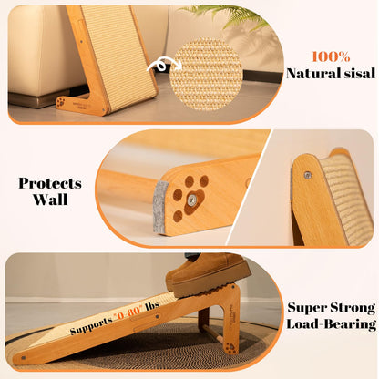 CHEERHOME PETS Sisal Cat Scratcher Ramp for Indoor L. Chosen for real quality, fits naturally into