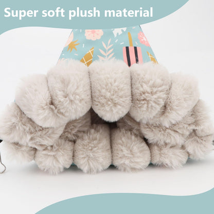 Wontee Bird Nest House Winter Warm Hanging Hammock Bird Bed Snuggle Hut for Parakeets Budgies Caique Conures Cockatiels (Medium, Blue)