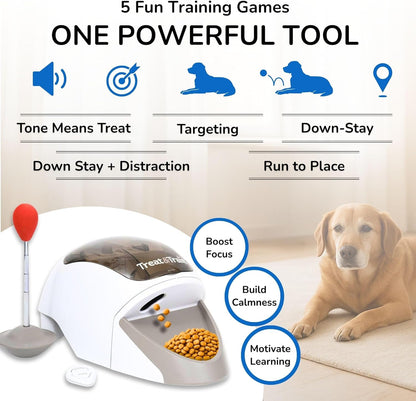 Treat&Train® - Remote Treat Dispensing Dog Training System, Positive Reinforcement, Calm Behavior, Distraction Avoidance (Treat&Train® Remote Dog Trainer with Carry Bag)