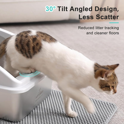 AIPERRO Stainless Steel Litter Box | XL Enclosed Cat. Chosen for real quality, fits naturally into