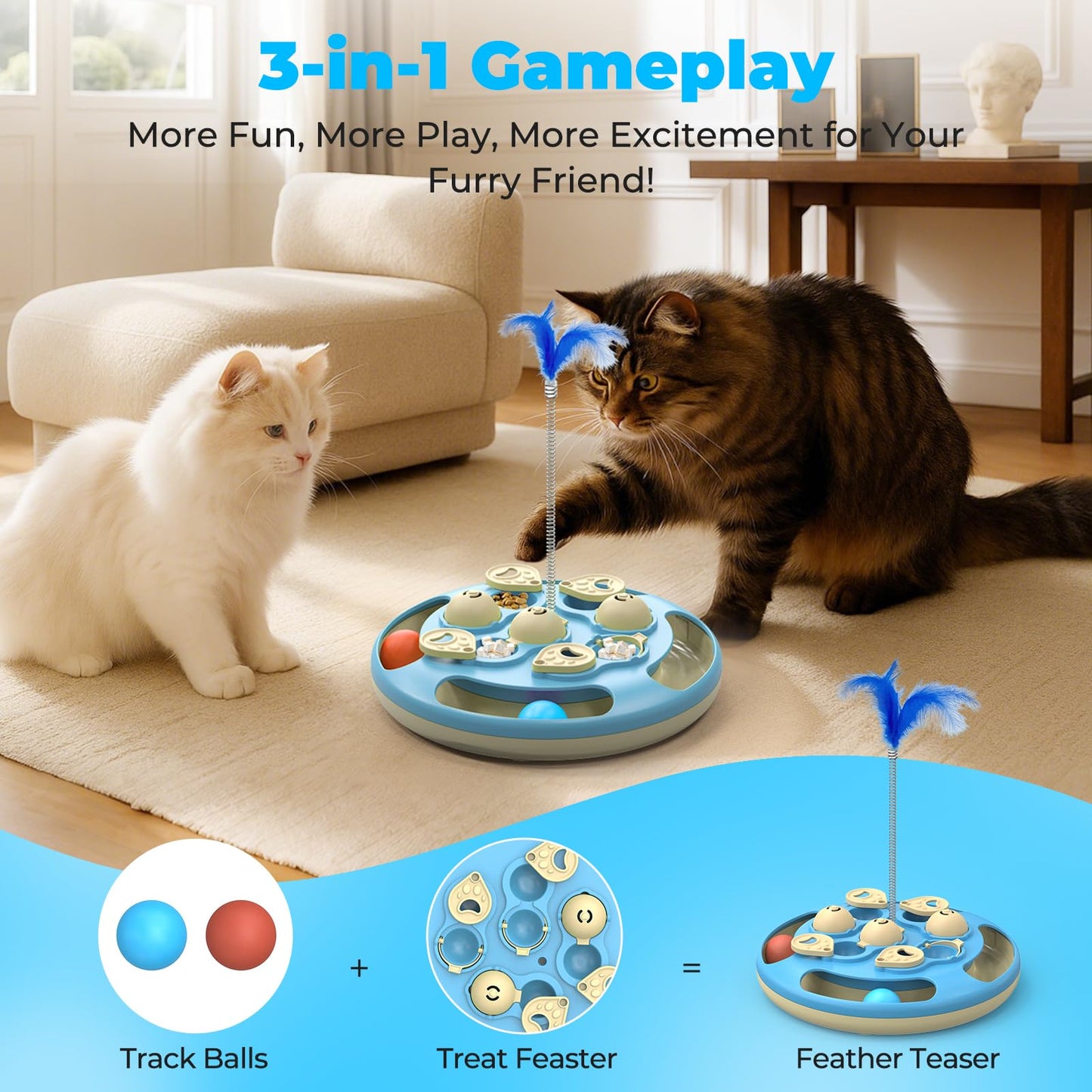 CGBD 3 in 1 Cat Treat Puzzle Feeder. Chosen for real quality, fits naturally into modern pet homes.