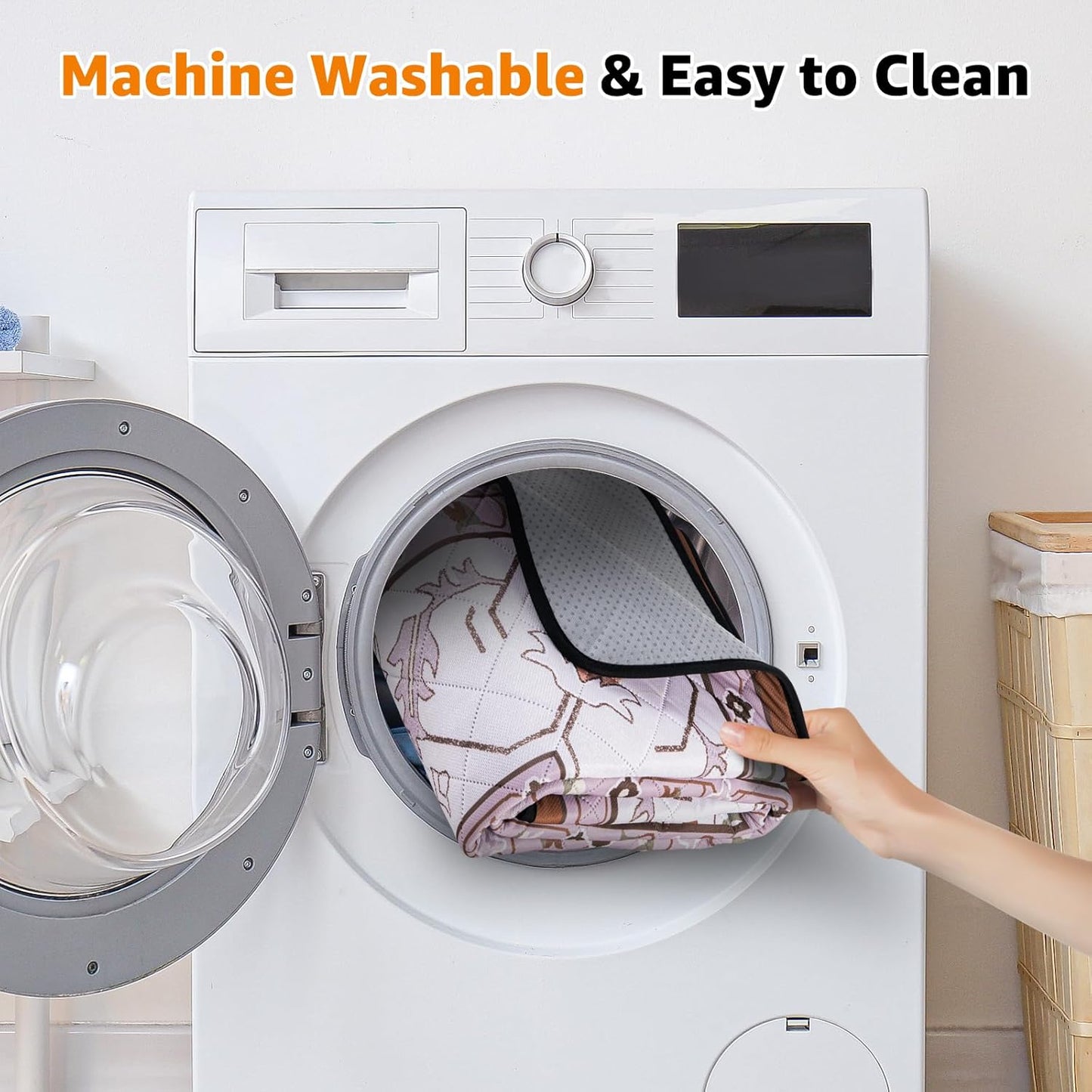 Washable Pee Pads for Dogs: 2 Pack Reusable, Waterproof & Leakproof Puppy Pad, Non-Slip Whelping & Potty Training for Floor, Playpen, Crate, Couch, 36x36