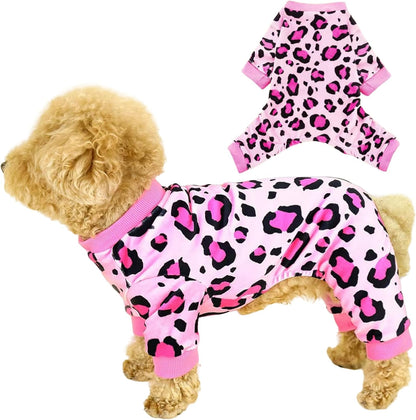 Vet-Approved Dog Pajamas Onesie for Medium Dog Clothes - Lightweight Soft Stretchy Puppy Costume - Certified Hypoallergenic Comfort Anxiety-Reducing (Pink, XL)