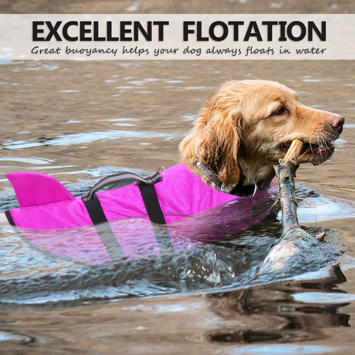 Ripstop Dog Life Jacket Shark Life Vest for Dogs. Chosen for real quality, fits naturally into