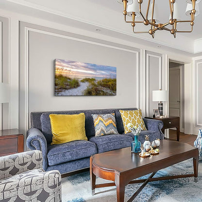 canvas wall art for living room bedroom Wall Decor ocean sand dunes grass Landscape painting Ready to Hang Home Decorations office family bathroom kitchen sea beach canvas art Prints pictures Works