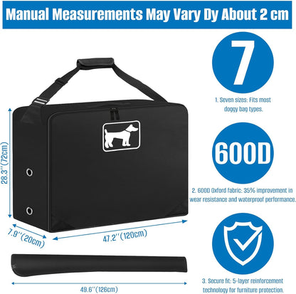 SIRUITON Dog Playpen Storage Bag Fits 45 H 8 Panels and 9 Stakes Foldable Exercise Pet Playpen, Dog Fence Travel Bag, with Reinforcing Plate & Shoulder