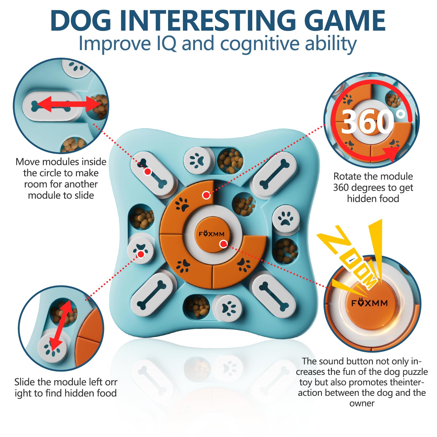FOXMM Interactive Dog Treat Puzzle Toys for IQ. Chosen for real quality, fits naturally into modern