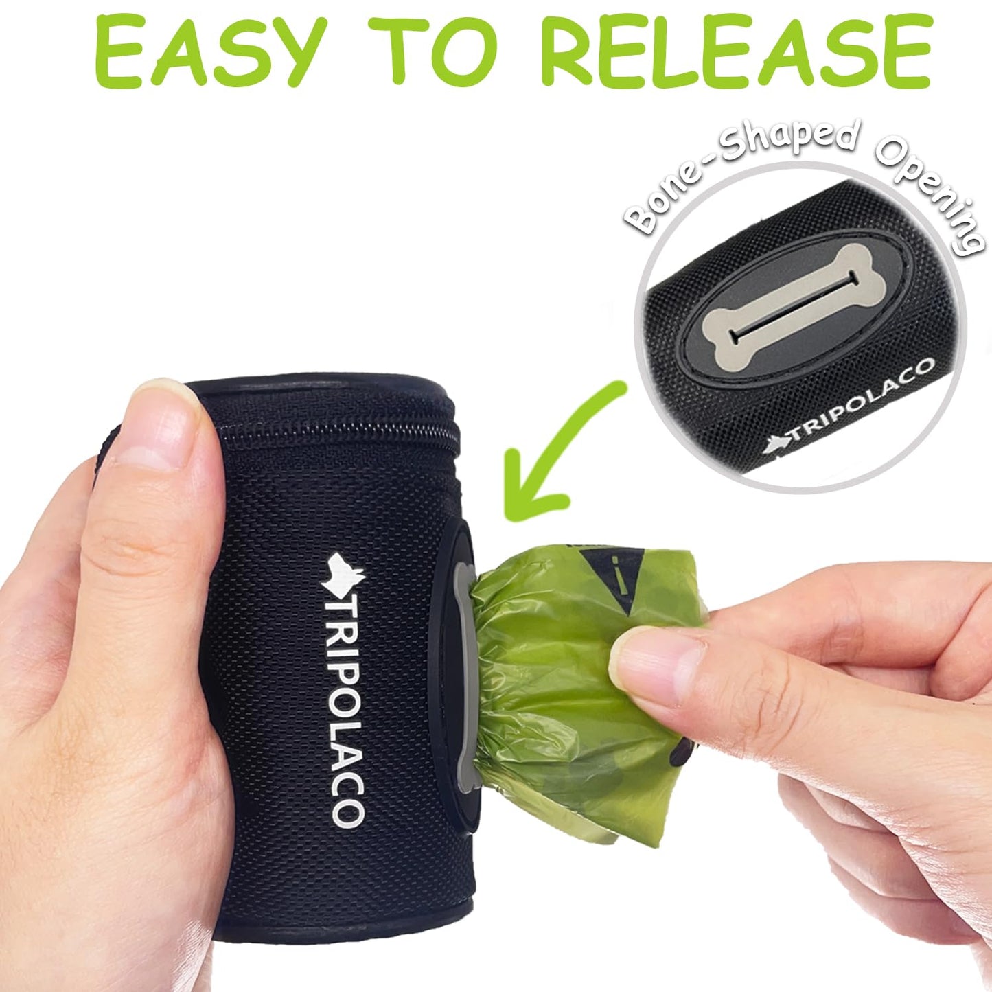 TRIPOLACO Dog Poop Bag Holder for Leash. Chosen for real quality, fits naturally into modern pet