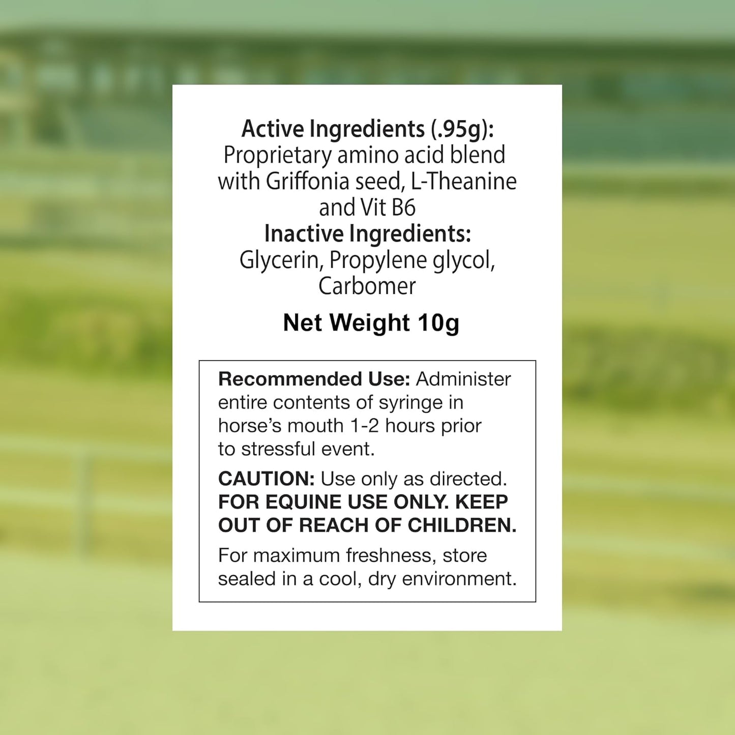 SynChill AF Calming Gel for Nervous Horses - Single Serving - Advanced Formula with L-Theanine, Increased Potency, 100% Natural Supplement, Disposition & Confidence Support for Horses - 25 Pack